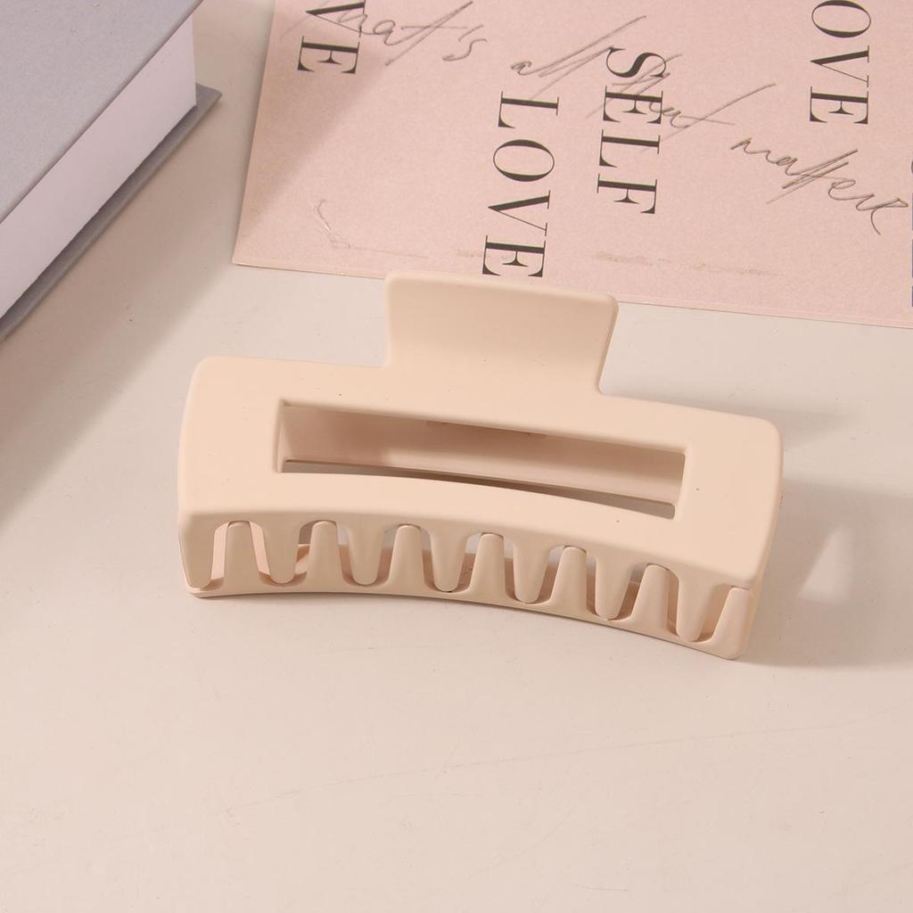 8.5CM x 10.5CM Rectangular Matte PS Hair Clip - Simple Shark Hair Accessory