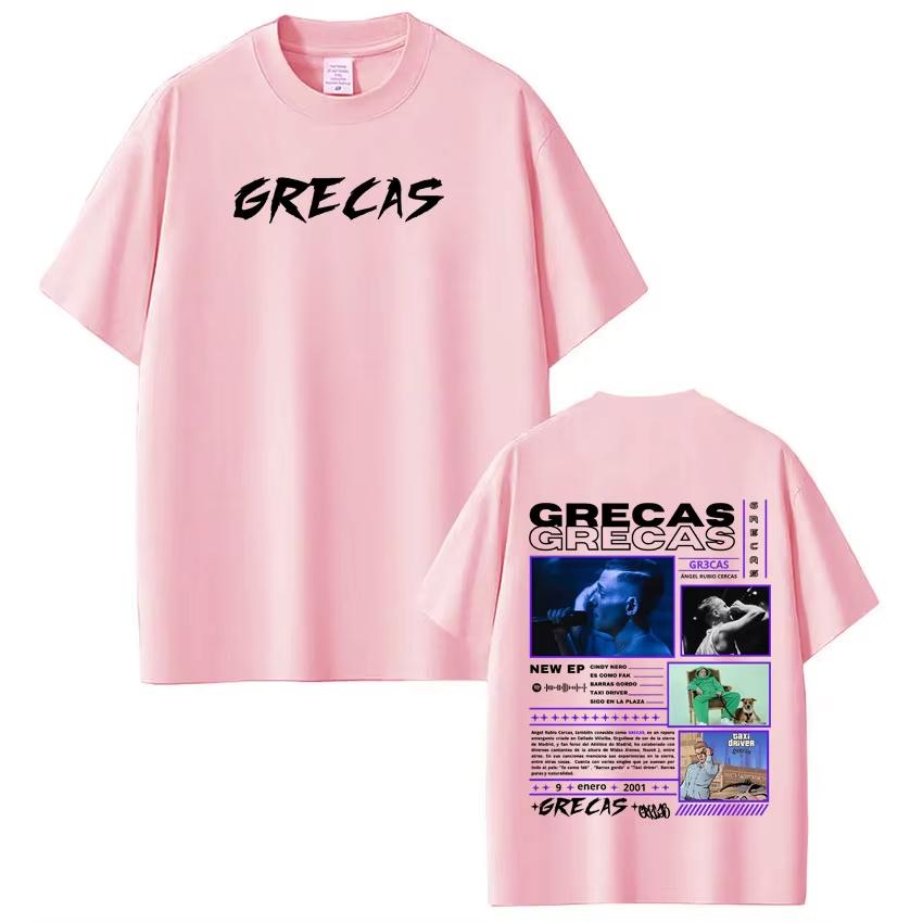 

Rapper Grecas Album Tour Graphic Tees Men Women Hiphop Tshirts Shortsleeved Casual pure Cotton Punk Casual Tshirts 4XL