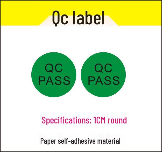 Round Waterproof Laser QC PASS Color-Changing Label - Self-Adhesive Quality Control/Inspection Sticker