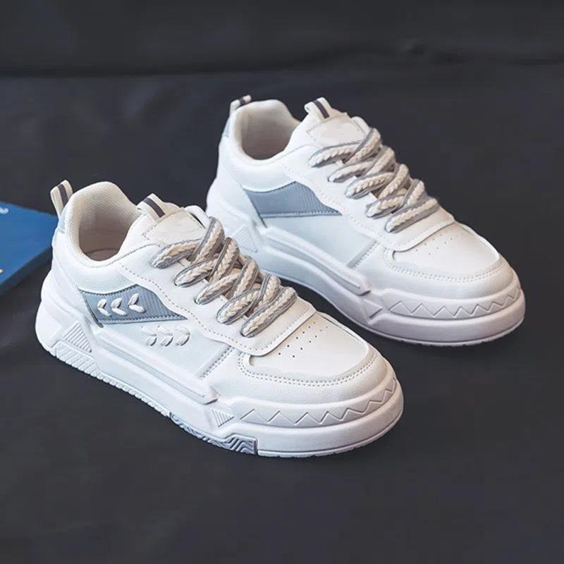 

22 autumn new leather breathable sports shoes dad student casual running shoes ins tide 35