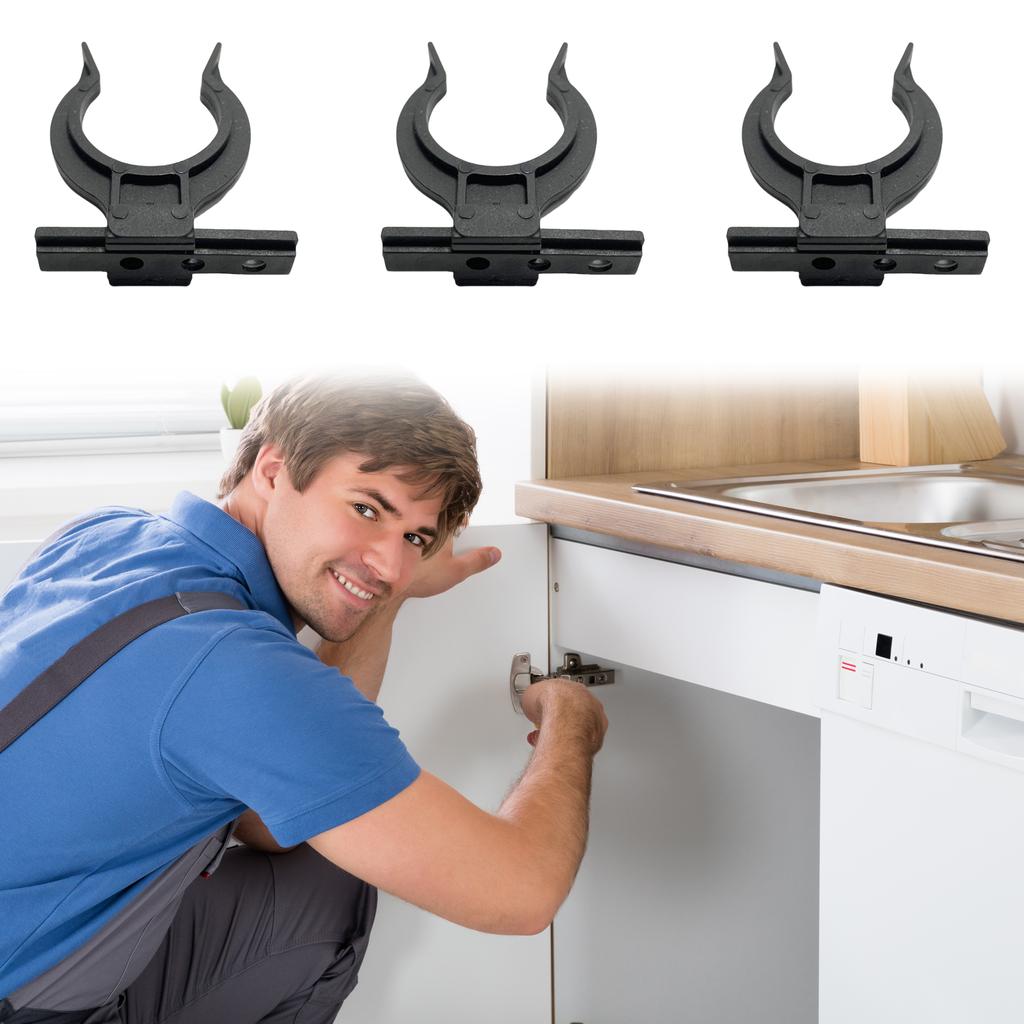 10 kusů Kuchyňské soklové klipy Pevné plastové držáky soklové desky pro 32 42mm nožičky skříněk Bez šroubů Pro každodenní použití