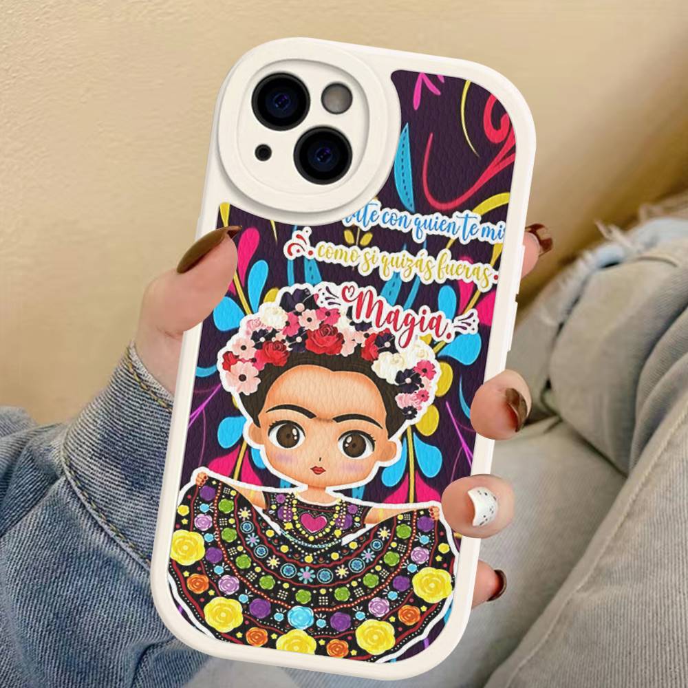 Fashion F-Frida K-KahlosS Phone Case For IPhone 16 15 14 13 12 11 Pro Max Plus Shockproof Leather Cover
