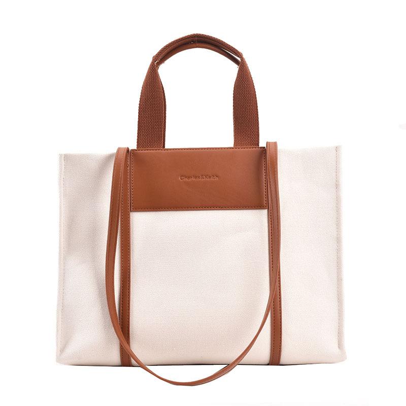 New Fashion Casual Canvas Bag Handheld Large Bag Commuter Versatile Women's Large Capacity Tote Bag