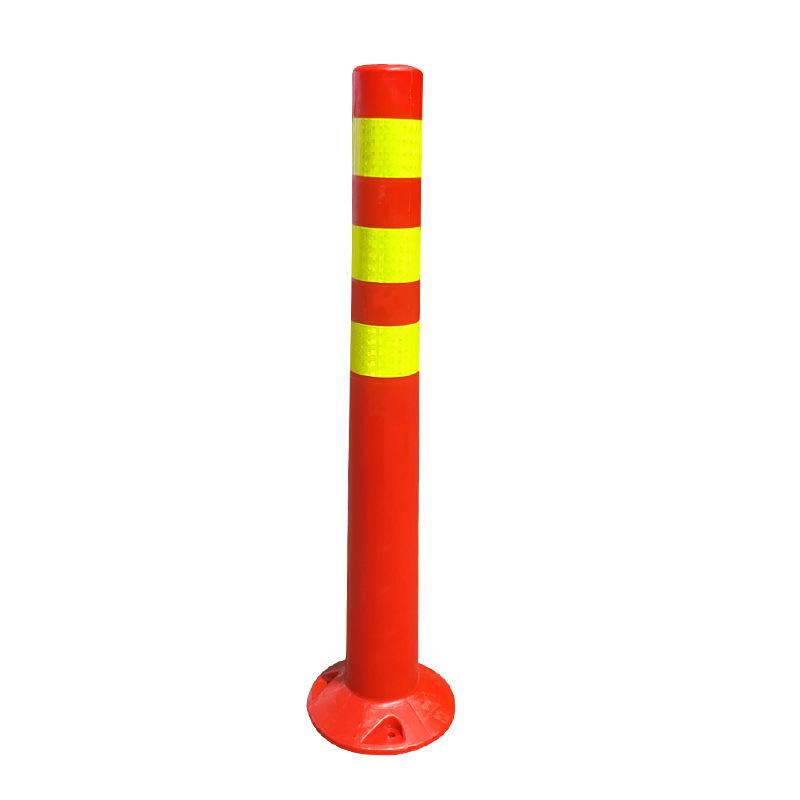 Reflective PU Anti-Collision Bollard: Traffic Intersection Marker, Elastic Lane Divider, Rubber Isolation Post, Road Barrier.