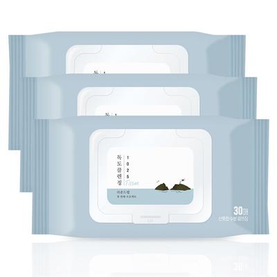 Round Wrap 1025 Dokdo Fazzoletti Detergenti, 30 fogli, 3 unità