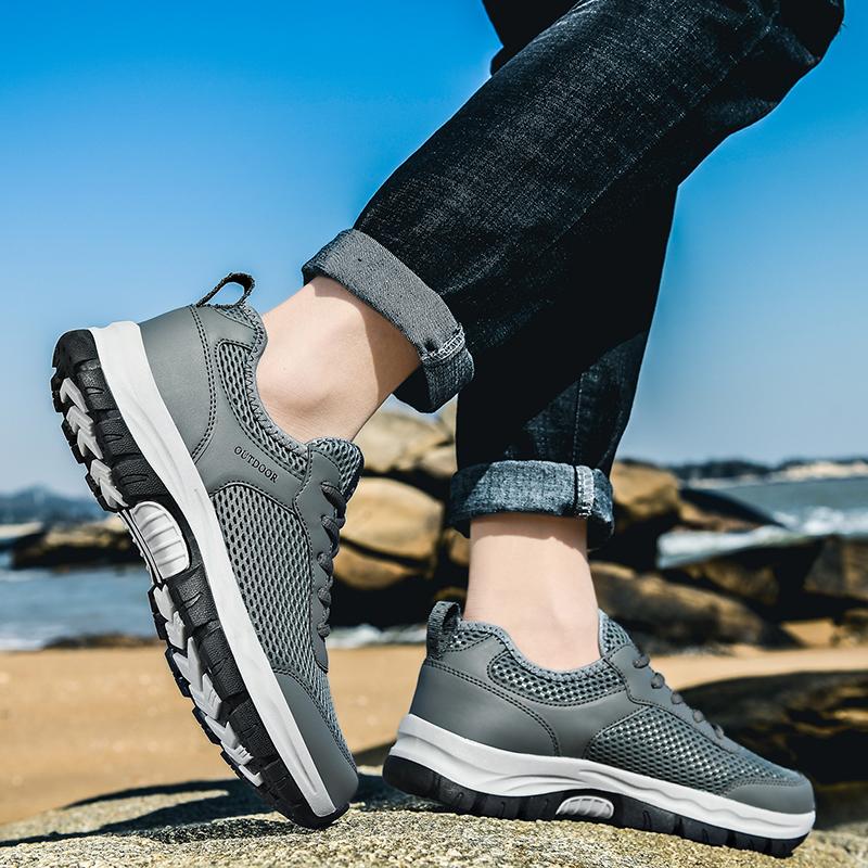 Мужские кроссовки Мужская обувь Повседневная сетчатая дышащая мужская обувь Тренажерный — фото 18