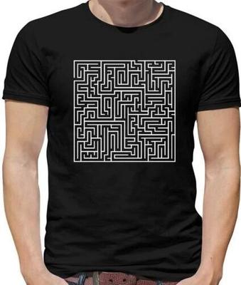 Maze Maglietta Uomo - Puzzle - Labirinto - Gioco - Regalo