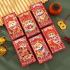 6pcs Traditional 2025 Chinese New Year Red Pocket Cartoon Lucky Money Bags  New Year Gifts