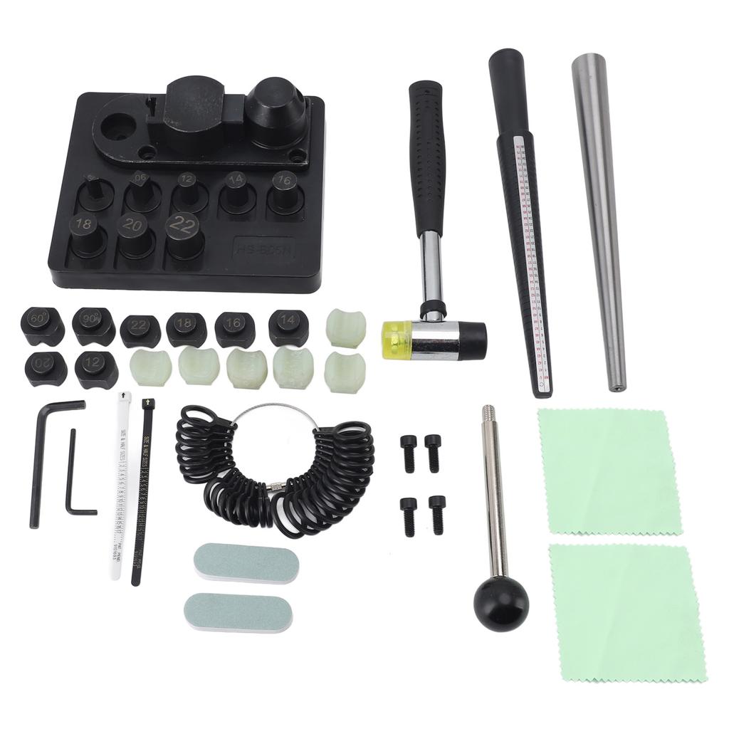 Ring Bender with Nylon Dies Ring Size Measurement Mandrel Ring Bending Tool for Jewelry Making