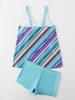 2023 Multicolor Printed Conservative Boyleg Plus Size Swimwear for Women