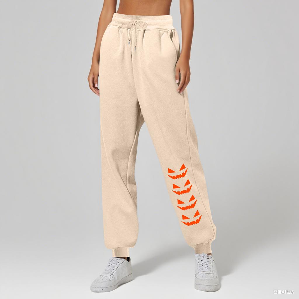 Ladies' Printed Unisex Casual Pocket Drawstring  Pants