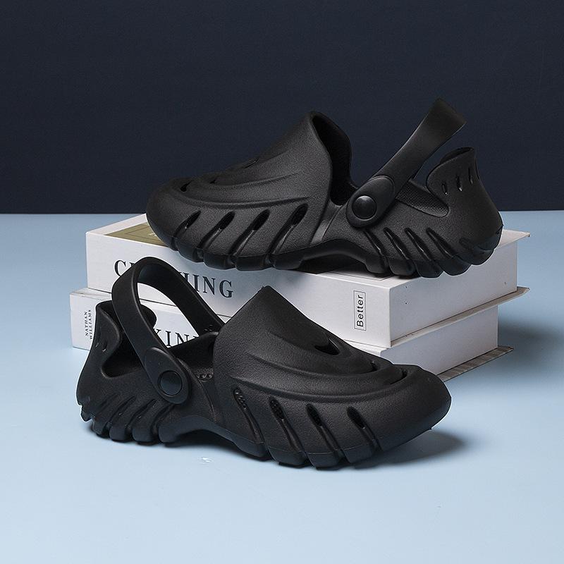 2025 Summer EVA Hole Shoes Men's Breathable Bag Head Slippers Couple Casual Beach Sandals Hollow Garden Shoes Women