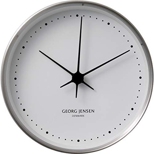 

Georg Jensen Henning Koppel 22cm Silver Watch with White Dial, Approx. 22cm Diameter, 3587574