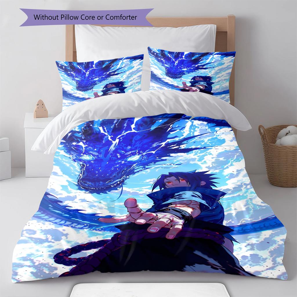 Cartoon Pattern Bedding Quilt Set Quilt Cover Pillowcase Home Decoration Birthday Gift (1 * Duvet Cover + 2 * Pillowcase, Without Core)