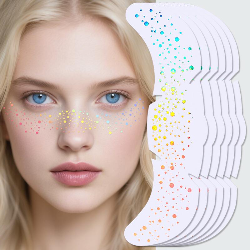 Sommersprossen Tattoo Aufkleber Wasserdicht Bügeln Laser Flash Make-up Gesichtsaufkleber Sommersprossen Temporäre Tattoos