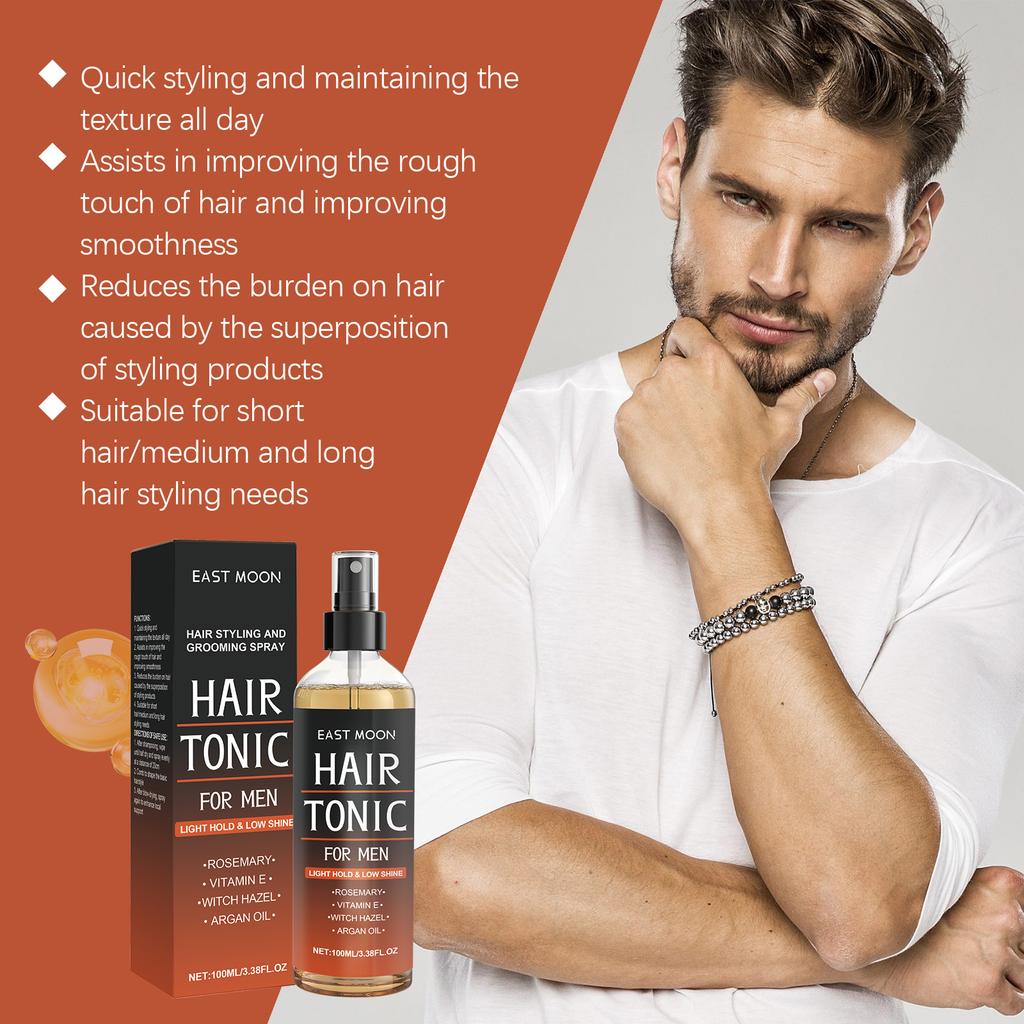 Men's Hair Styling Spray, Long-Lasting Volumizing Hold, Fresh Finish