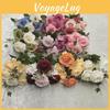 Dual Camellia Color Rose Artificial Flowers For Wedding Decor Props Photography