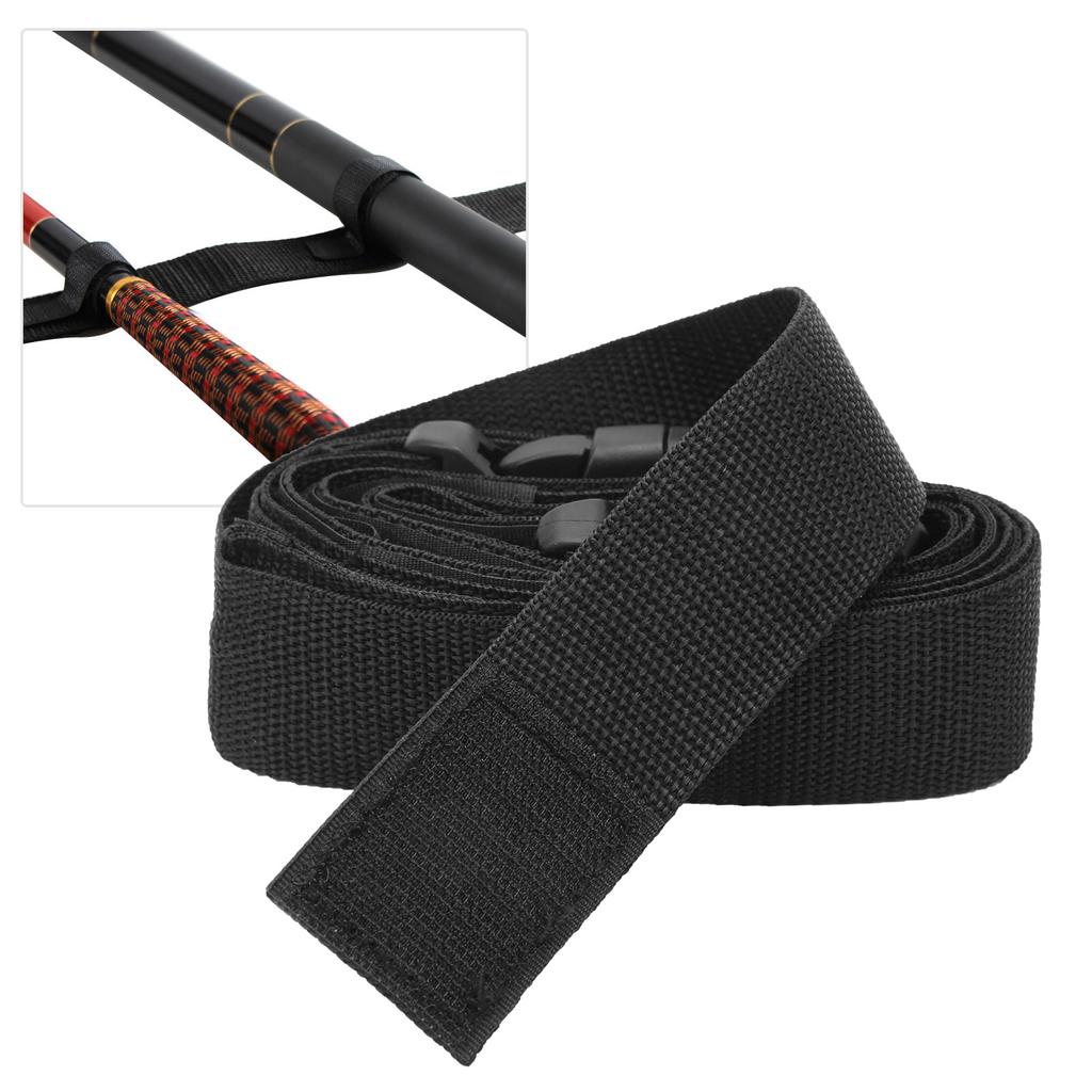 Portable Fishing Rod Fixed Strap Adjustable Fishing Pole Belt Holder Outdoor Supplies for Car