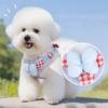 Neue Hundeleine Schleife Hundegeschirr Brust und Rücken Karomuster Koreanischer Stil