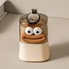 Automatischer Pop-Up Zahnstocherspender mit Cartoon-Gesicht Niedliches Design Durchscheinend Beige Drucktyp Aufbewahrungsbox für Küche Badezimmer