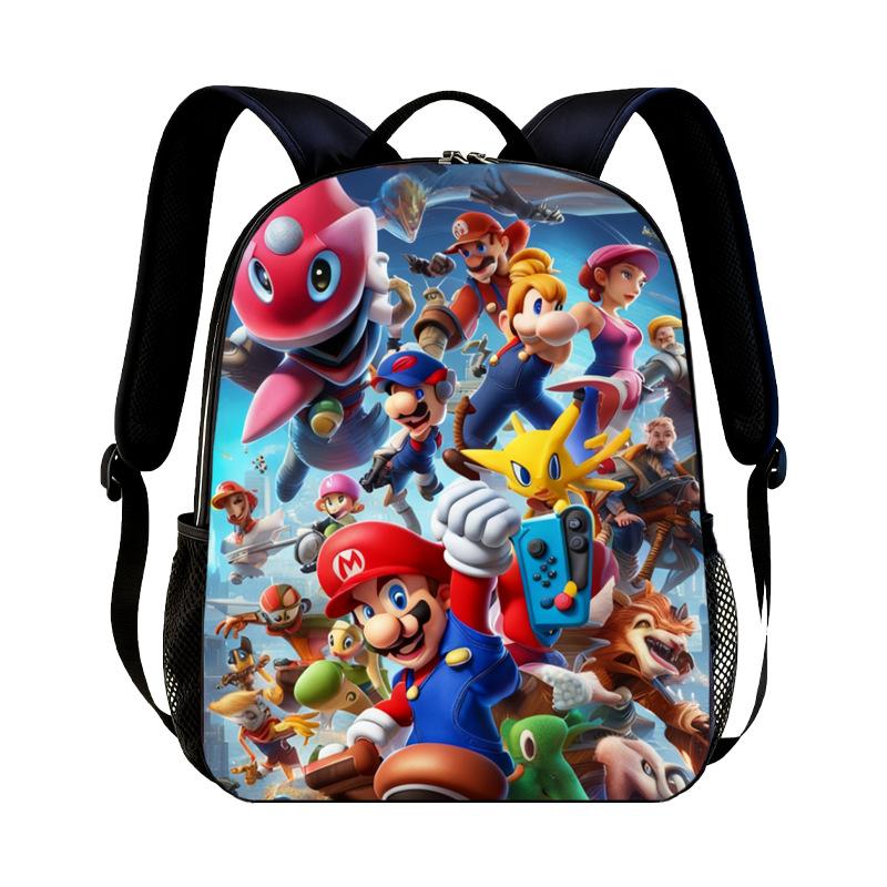 Νέο Σακίδιο Νηπιαγωγείου Super Mario Παιδικό με Εκτύπωση Mario Καθημερινό Casual Σακίδιο για Αγόρια Κορίτσια