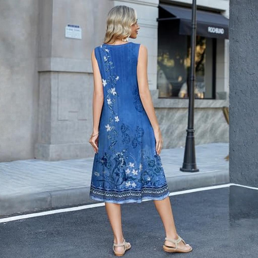 Modisches, lässiges Damenkleid in verschiedenen Farben
