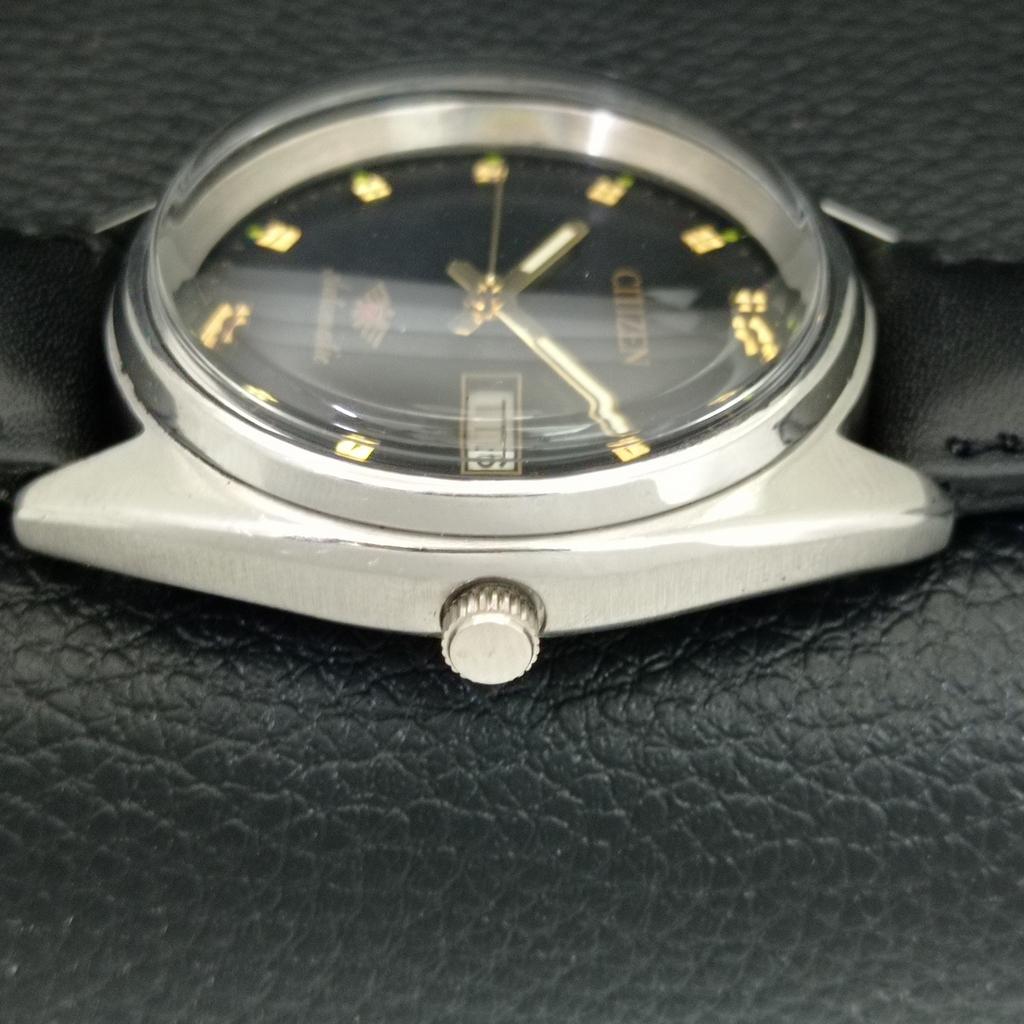 AUTOMATIC VINTAGE CITIZEN 8200 JAPAN MENS BLACK COLOR DIAL WATCH a706802-1