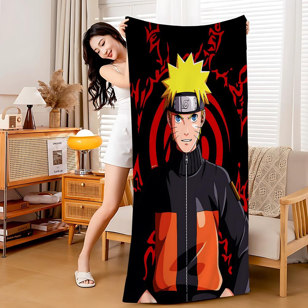 Anime N-Narutos Microfiber Printed Beach Towel Mountain Climbing Yoga Beach Swimming Running Absorbent Soft Towel