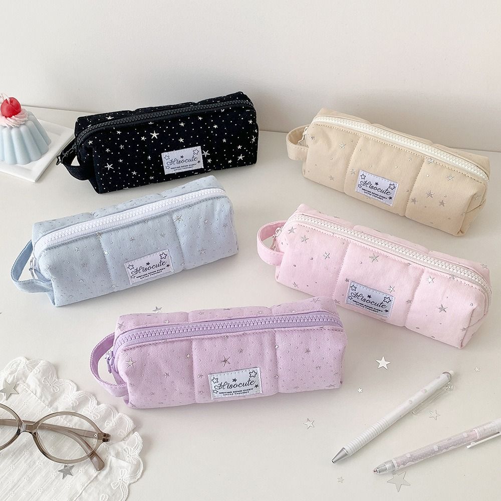 Portable Pen Bag Large Capacity Stationery Bag Kawaii Pencil Pouch School Office Supplies
