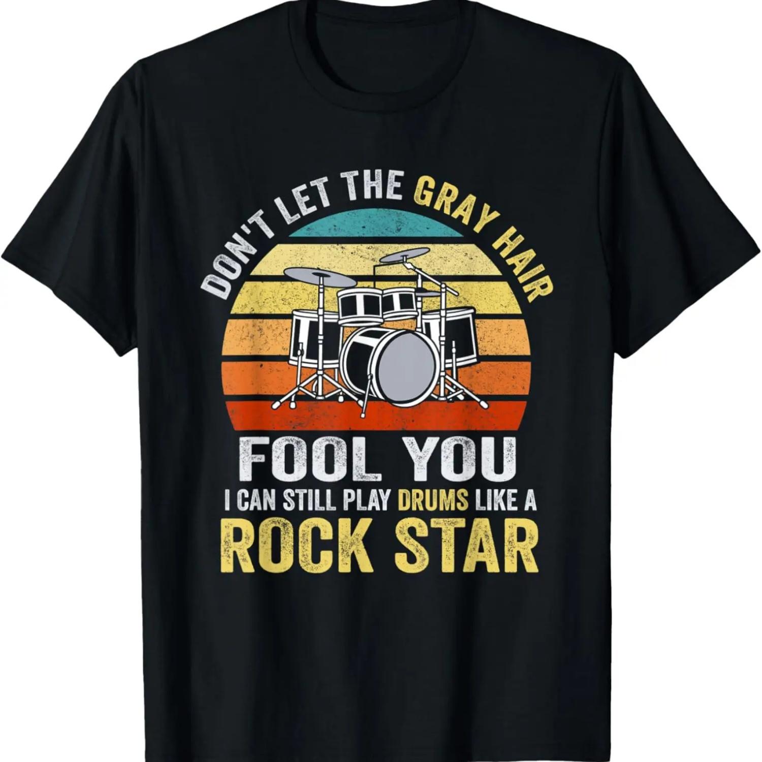 Drums Gifts for Drummers Drum Players Drum-Player Evolution T-Shirt S