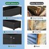 HDPE Raised Planter Box Outdoor Rot-Resistant and Non-Cracking Rectangle Planter 29.5 x 14.4 x 9.8 in Black with Drainage Holes
