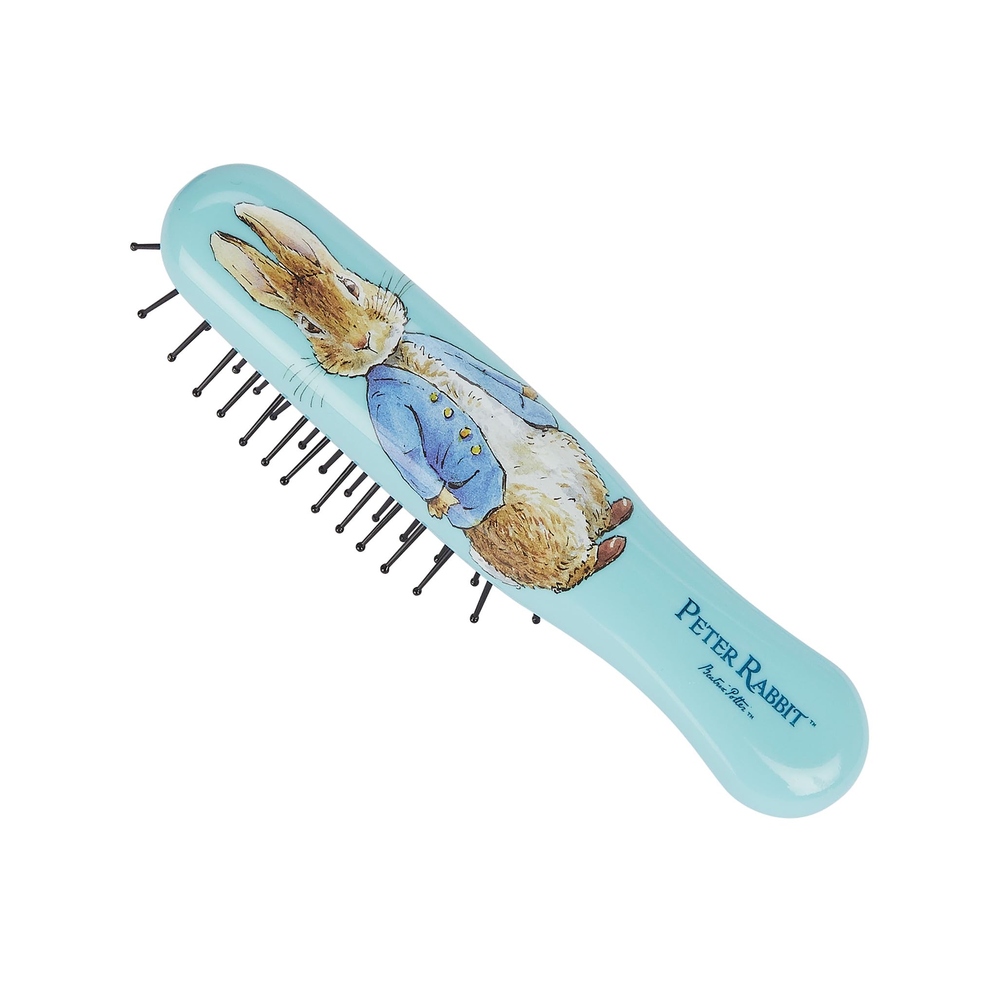 

GB KENT Peter Rabbit Small Compact Nylon Ball End for Royal Warrant Gift PR05 Hairbrush, Pin, Kids, Detangle, Portable, Holder,