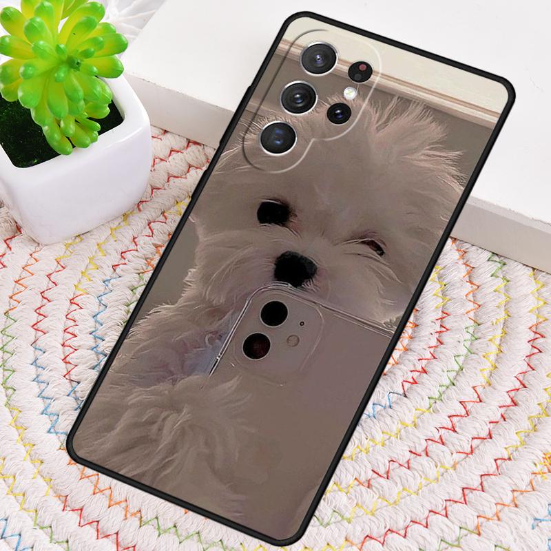 Maltese Dog Puppy Silicone Phone Case For Samsung Galaxy note 10 pro S26 S25 S24 S23 S22 S21 Plus S25Ultra Capa Cover