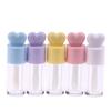 Tubos Criativos Fofos em Formato de Coração para Gloss Labial Transparentes Vazios Tubos Cilíndricos DIY para Bálsamo Labial 4ml com Aplicador Frasco de Batom Recarregável