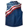 Men's Workwear Lapel Button-Down Vest Shirt - Lightweight Sleeveless Top