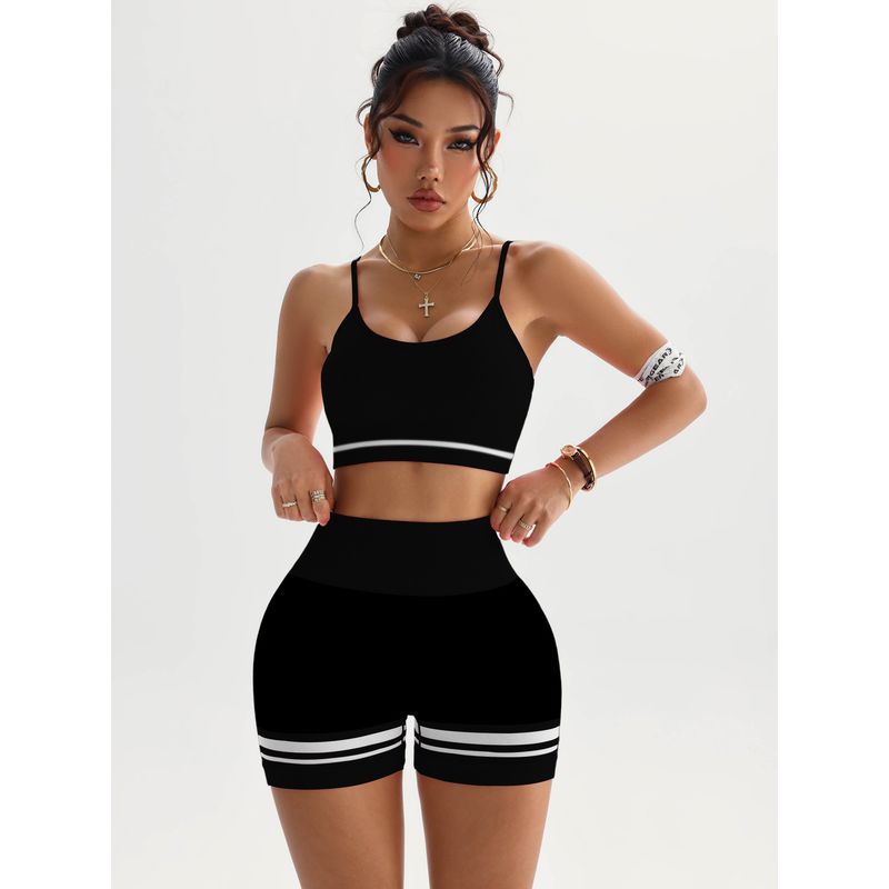 2025 New Yoga Wear Women's Fancy Pilates Training Workout Clothes Sports Running Belt Chest Pad Vest Shorts