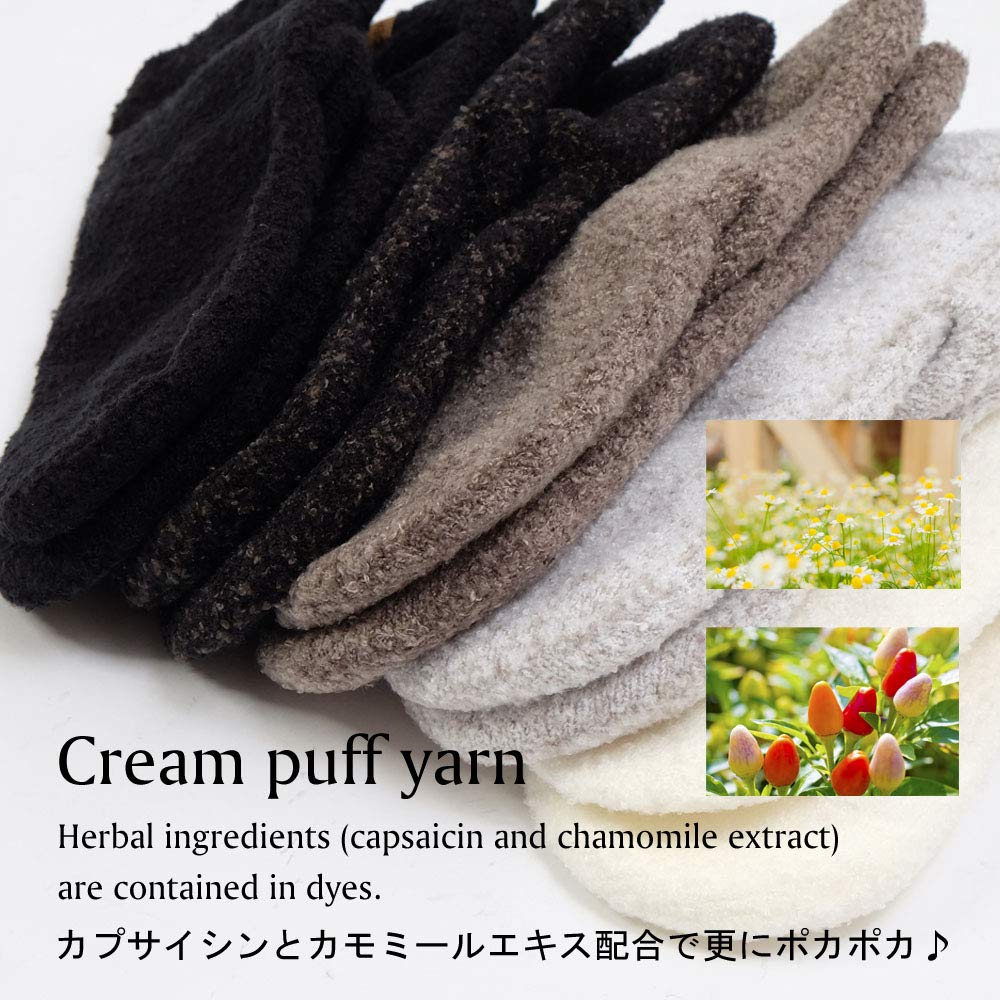 SocksDEPO Round Toe Loose Short by Made In "Fluffy Socks, Fit, Single, Type" Tebukuro-ya, Japan, Black, Approx. 19-27cm