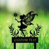 Metal Fairy Garden Stake Personalized Flower Bed Decoration Outdoor Gift
