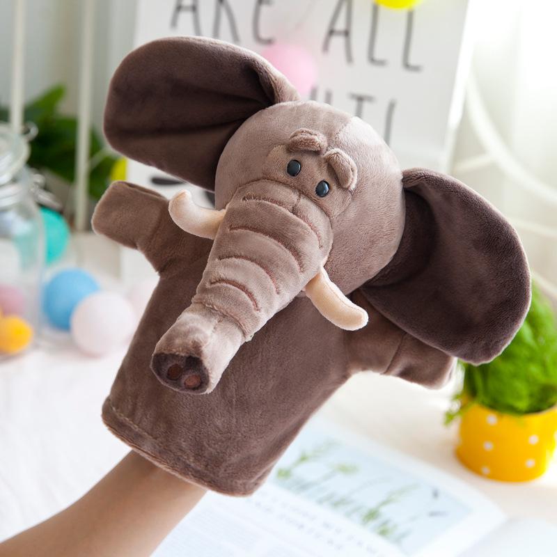 A variety of animal hand puppets parent-child toys have active mouths and fashionable styles