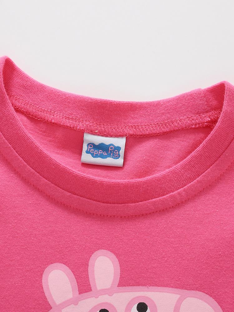 Peppa Pig Kids' Long Sleeve Cartoon T-shirt – Fashionable Spring/Autumn Wear