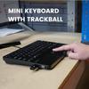 Perixx PERIBOARD-526 US Wired Mini USB Keyboard with Trackball - Scissors, 28.4 X 18.2 X 2.8 Cm, Built-in Dual USB Hub, Black, US Layout