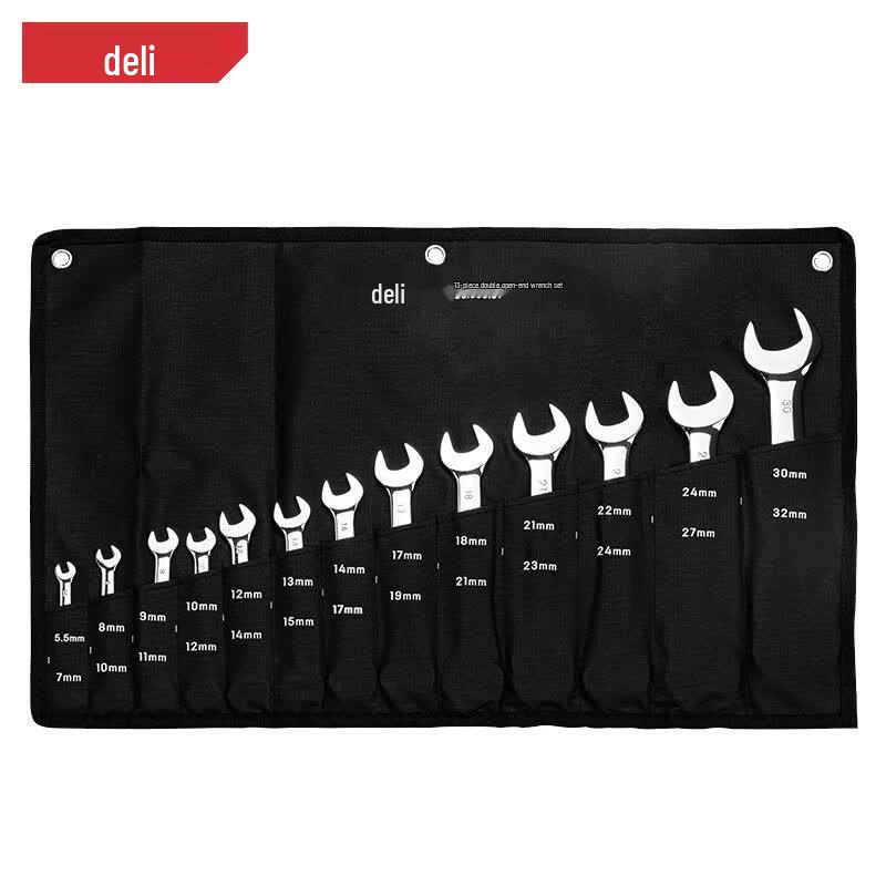 Deli DL160013T 13-Piece Double Open End Wrench Set
