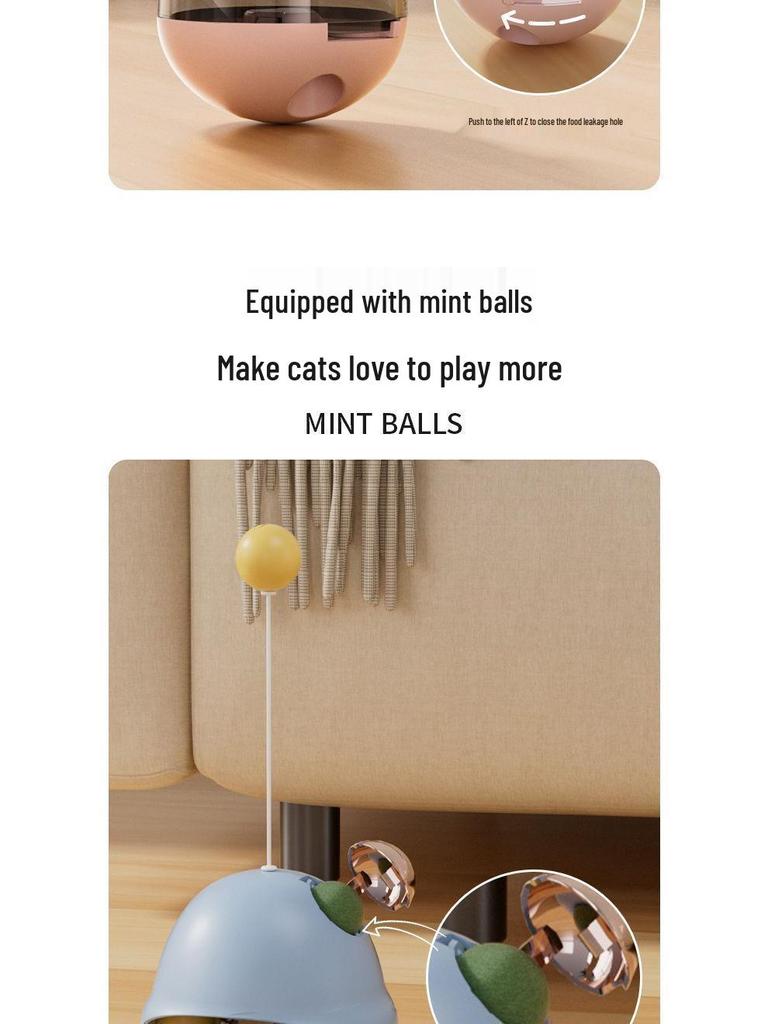 Cat Teaser Tumbler: Self-Entertaining Educational Toy & Food Dispenser for Kittens