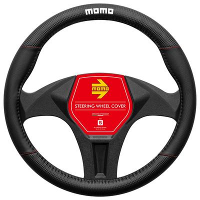 MOMO CARBON Steering Wheel Cover, Italy, Milan, Size S, Red