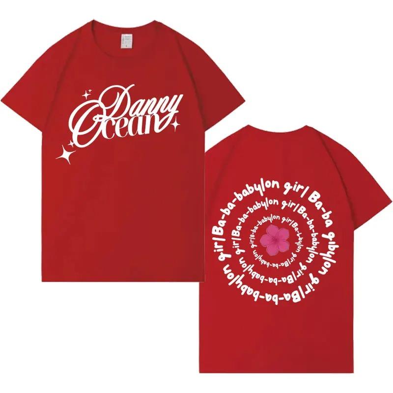 Rapper Danny Ocean Hip Hop Neues Album T-Shirt Harajuku Oversized Kurzarm Herren Rundhals Locker Baumwolle Damen und Herren T-Shirts