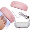 1Pc Mini Portable Nail Lamp With 6pcs Led Bead UV/LED Nail Dryers White Pink Color USB 6W Home Use Nail Tools Lamp &*&