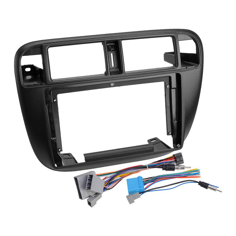 9" Radio Stereo Dash Fascia Frame Panel Trim With Harness Fit for Honda Civic EJ/EK/EM 1995 1996 1997 1998-2001 LHD