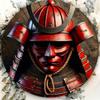 Artă de perete din metal Cască de samurai Decor rustic Casă Birou Grădină