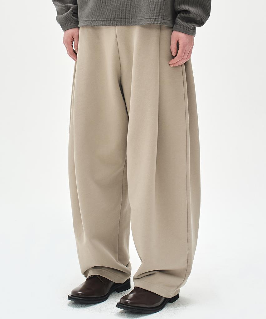 Sobeomeonteu Daily Double-Pleat Wide Pants - Chino Beige -
