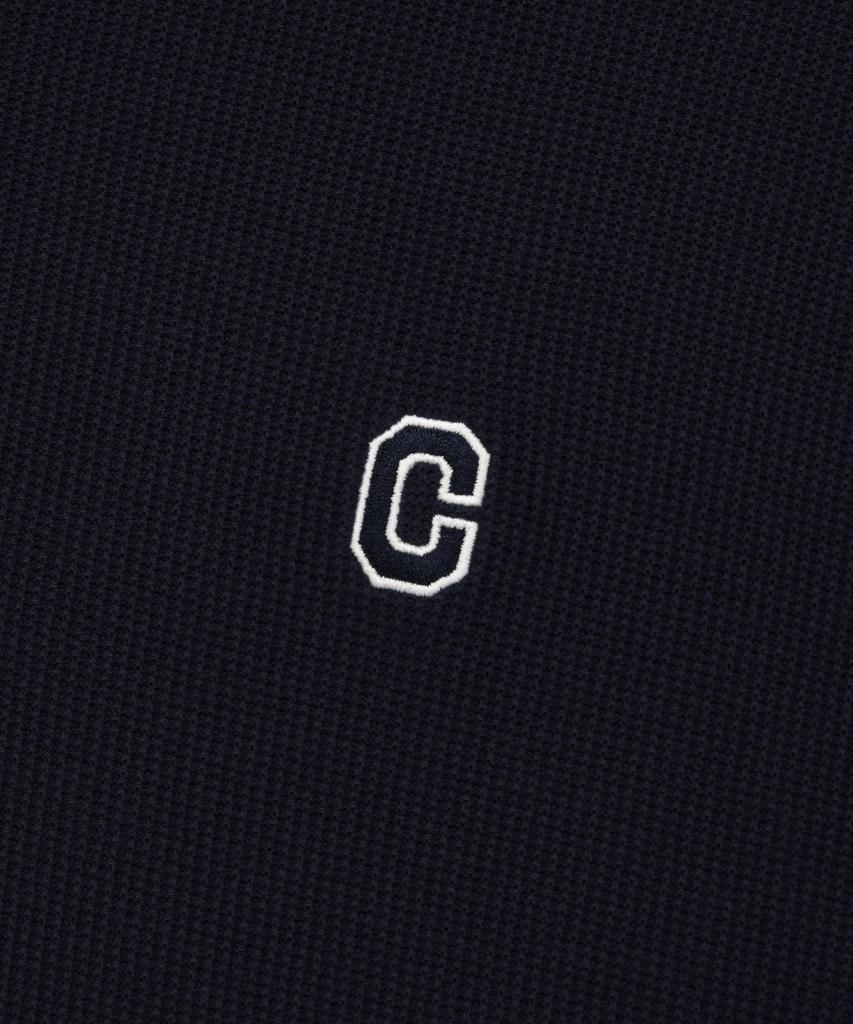 COVERNAT C Logo Collar Half Knit Navy